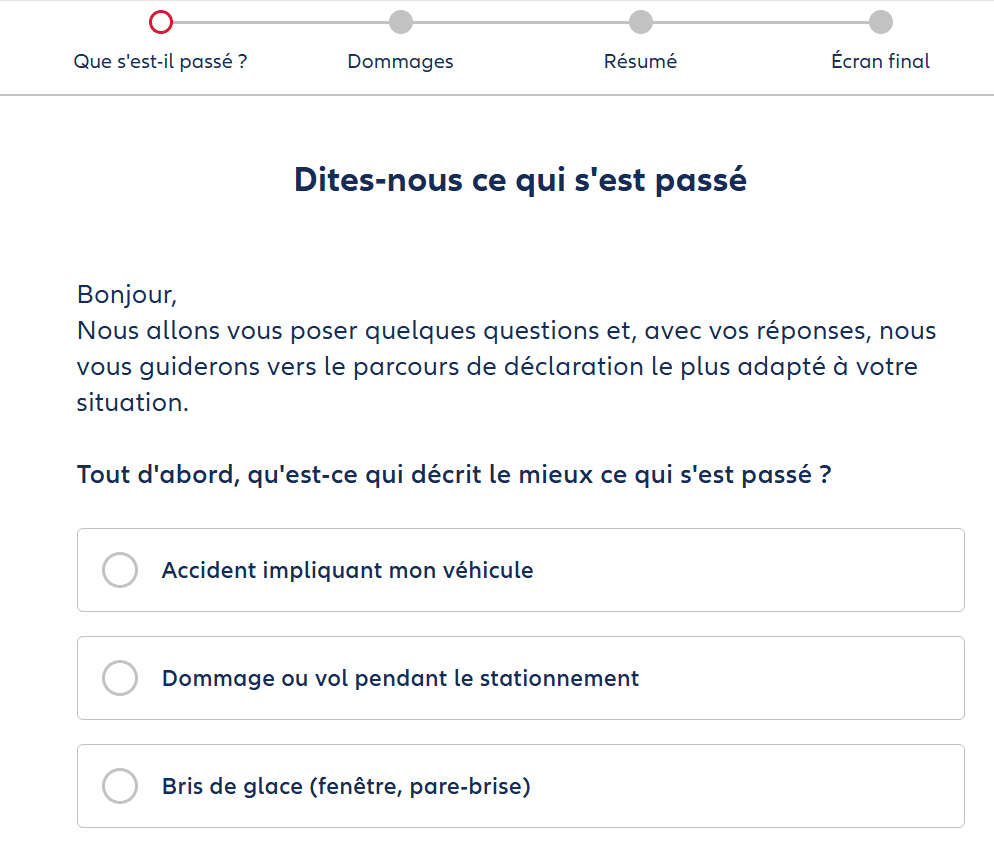Détails de votre sinistre