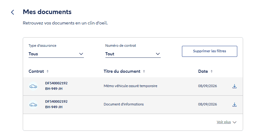 Mes documents en un clin d'oeil