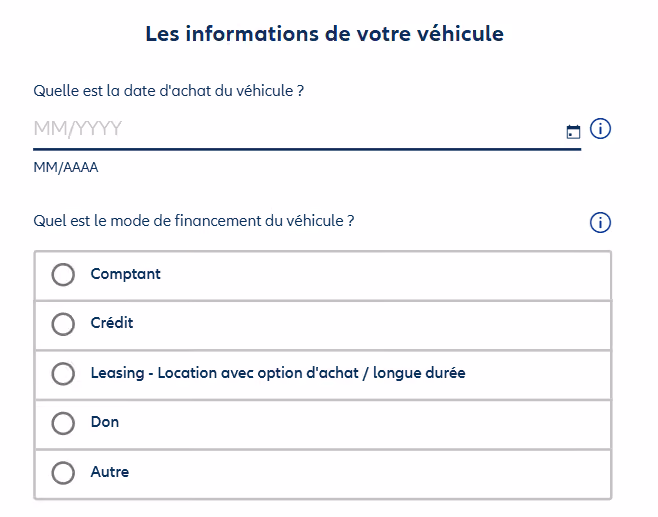 Les informations de votre véhicule
