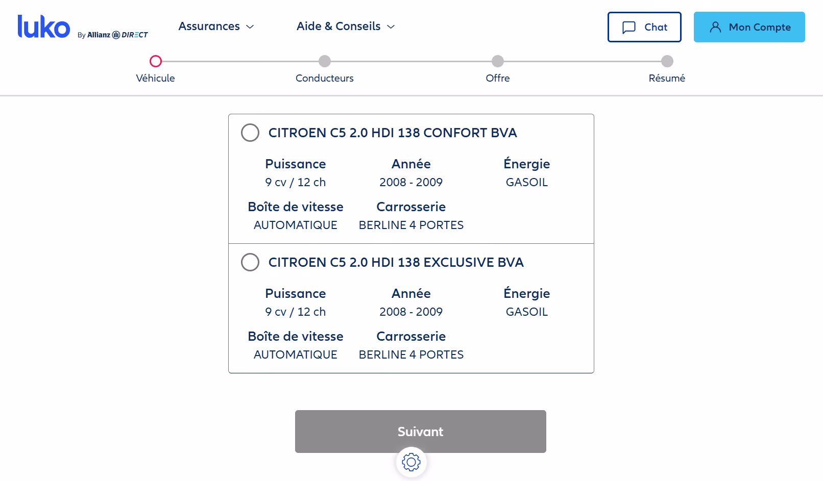 Le véhicule à assurer